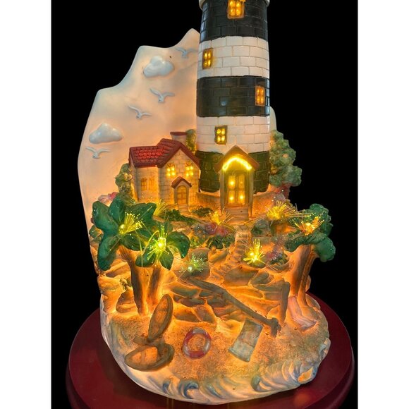 Vtg Fiber Optic Lighthouse Chambord Collection Eleco 14"  Nautical  Lamp - Picture 3 of 10